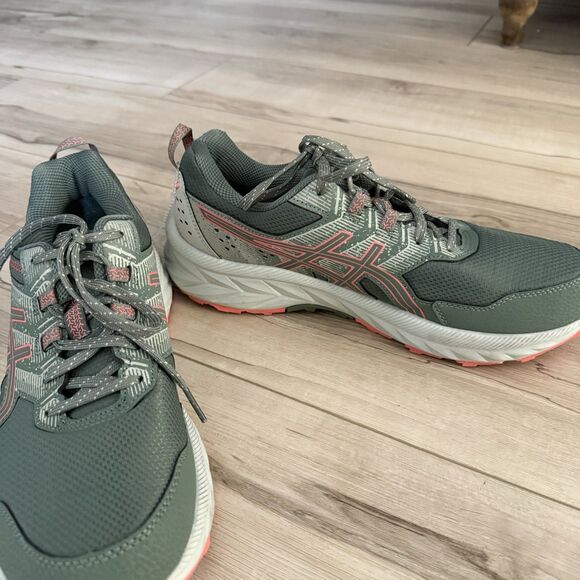 ASICS Gel-Venture 9 Athletic Running Sneakers Womens Lace Up Green & Pink Sz 11 - Picture 3 of 7